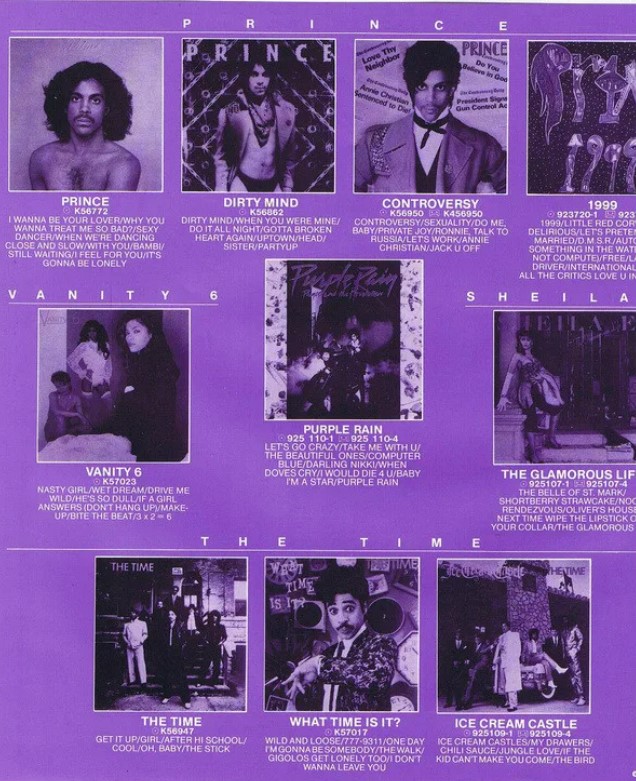 Обложки некоторых альбомов, выпущенных при жизни Принса.jpg